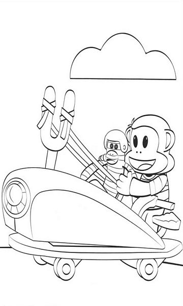 kolorowanka Juliusz Junior malowanka do wydruku małpka Disney z bajki dla dzieci nr 39